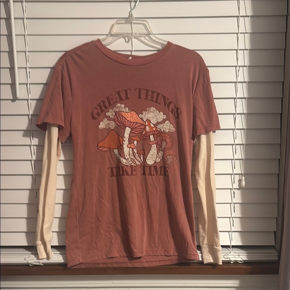 Full Tilt Orange Long Sleeve Graphic Tee